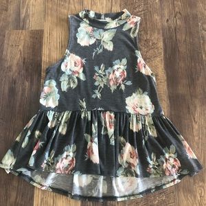 Evereve Floral Peplum Top